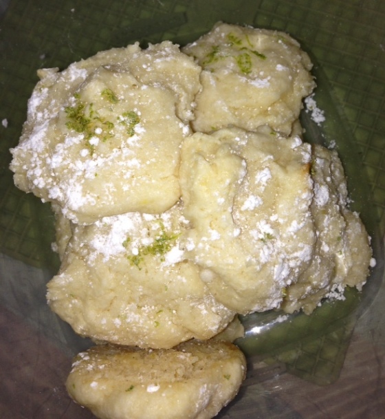 These are the lemon/lime cookies. The cookies were the best thing I tried this week.